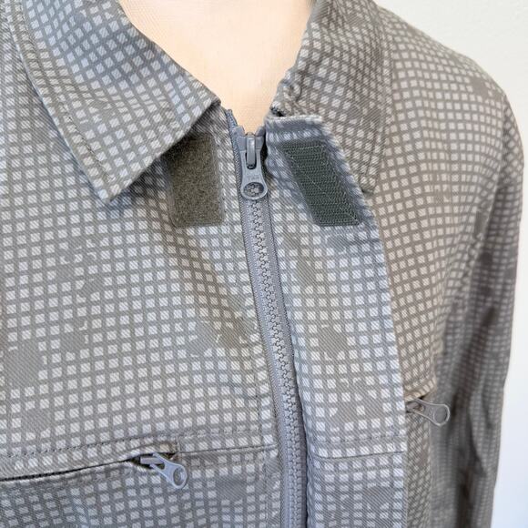 Stussy Men's Cordura Tactical Zip Up Shirt Gray Collared Long Sleeve Size Small - Picture 7 of 13